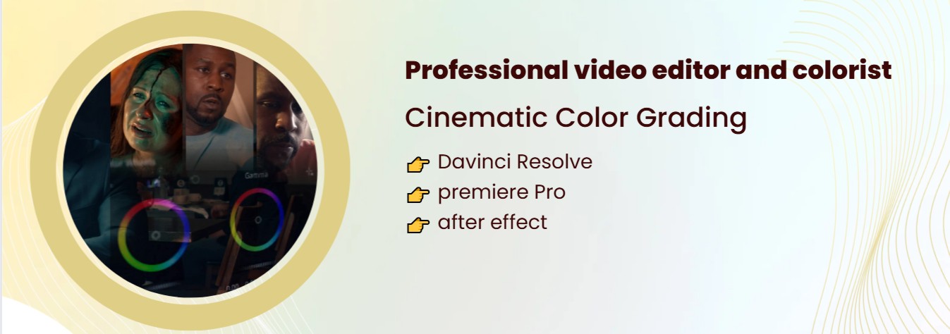 Professional video editor and colorist
